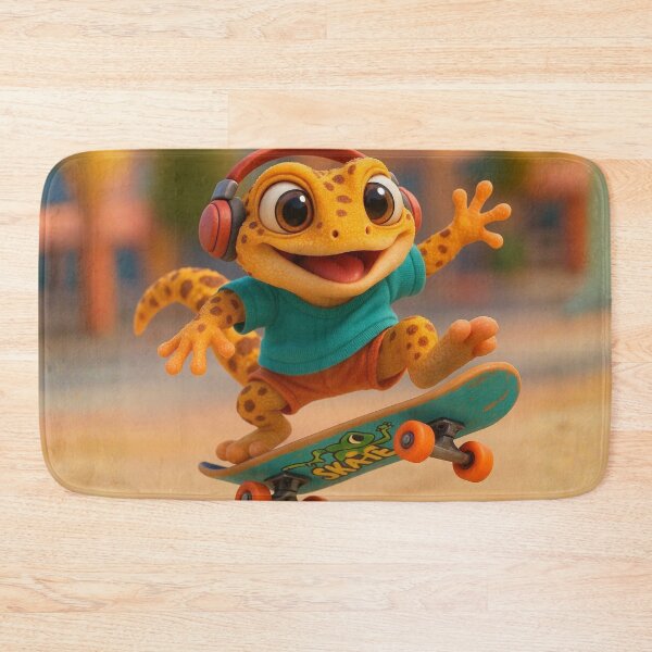 Item preview, Skater Tangerine Leopard Gecko designed and sold by Sillytoe.