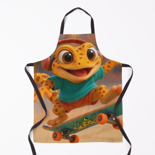 Item preview, Skater Tangerine Leopard Gecko designed and sold by Sillytoe.