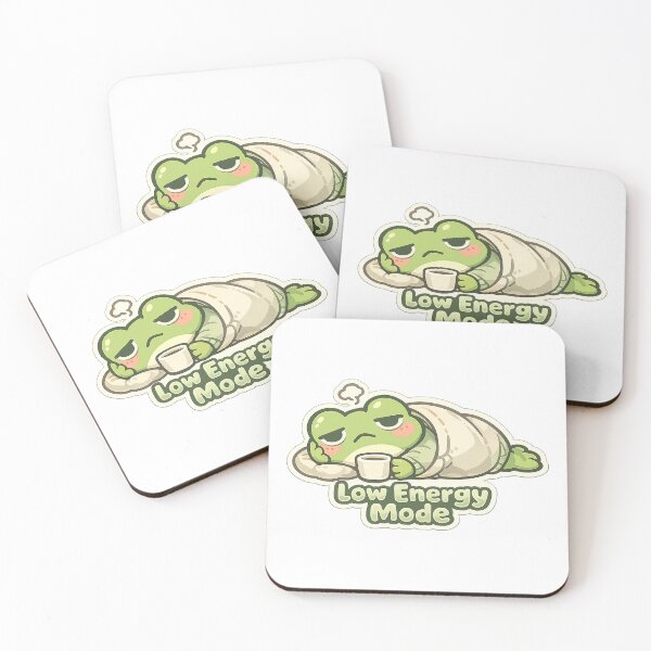 Item preview, Low Energy Mode Frog Sticker – Sleepy Frog Resting designed and sold by InkWanderStudio.