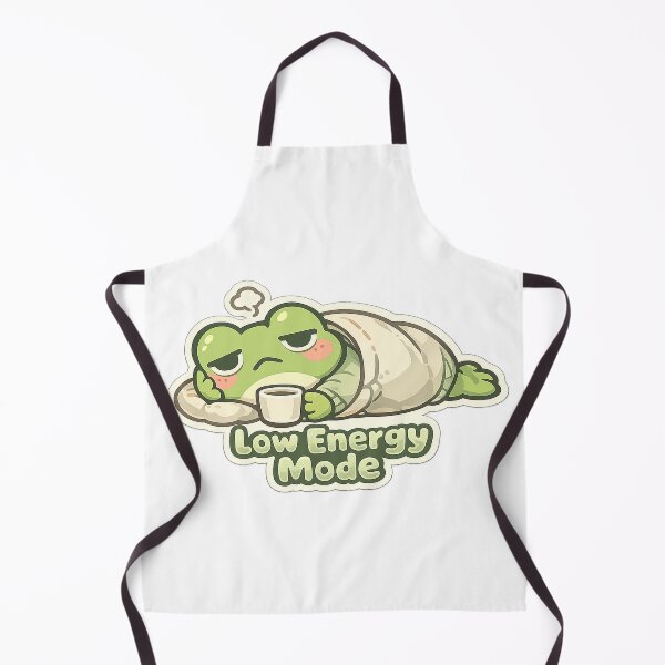 Item preview, Low Energy Mode Frog Sticker – Sleepy Frog Resting designed and sold by InkWanderStudio.