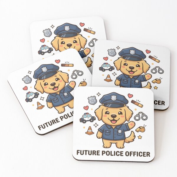 Item preview, Cute Dog Future Police Officer Kids T-Shirt – Cartoon Puppy Gift designed and sold by DIRTYSKETCHH.