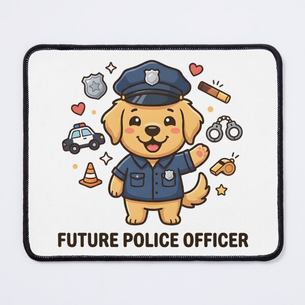 Item preview, Cute Dog Future Police Officer Kids T-Shirt – Cartoon Puppy Gift designed and sold by DIRTYSKETCHH.