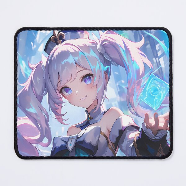 Item preview, Barbara Genshin Impact Icy Magic Blue Glow Twin Tails designed and sold by 108Recordings.