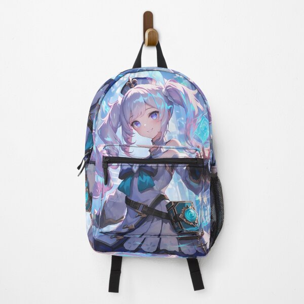 Item preview, Barbara Genshin Impact Icy Magic Blue Glow Twin Tails designed and sold by 108Recordings.