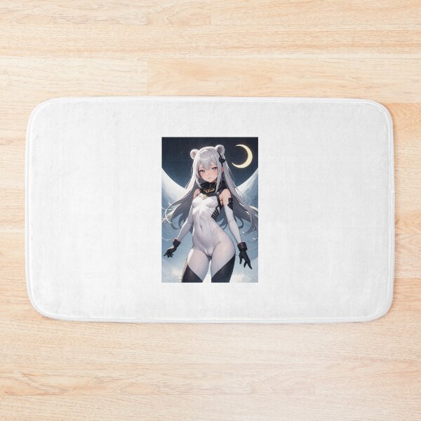 Item preview, Takanen Asakumi - Silver Haired Bear Ear Girl in Futuristic Bodysuit designed and sold by iloveanimechibi.
