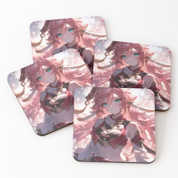 Item preview, Yanfei Genshin Impact Pink Cheerful Sunlit Fantasy Portrait designed and sold by 108Recordings.