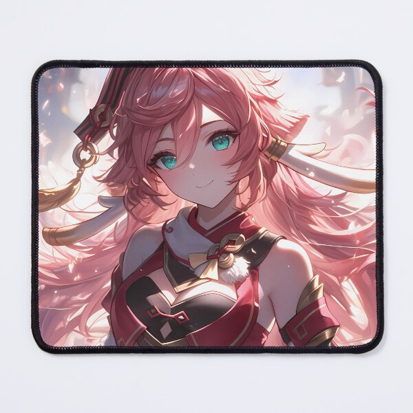 Item preview, Yanfei Genshin Impact Pink Cheerful Sunlit Fantasy Portrait designed and sold by 108Recordings.