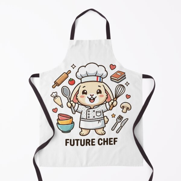 Item preview, Cute Bunny Future Chef Kids T-Shirt – Funny Rabbit Cooking Design designed and sold by DIRTYSKETCHH.