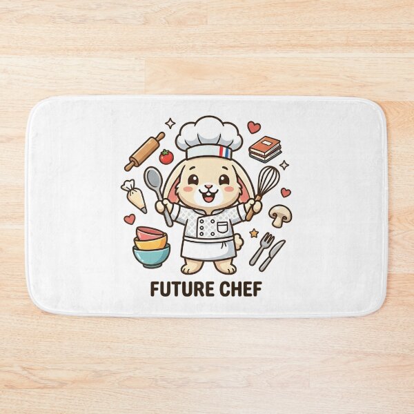 Item preview, Cute Bunny Future Chef Kids T-Shirt – Funny Rabbit Cooking Design designed and sold by DIRTYSKETCHH.