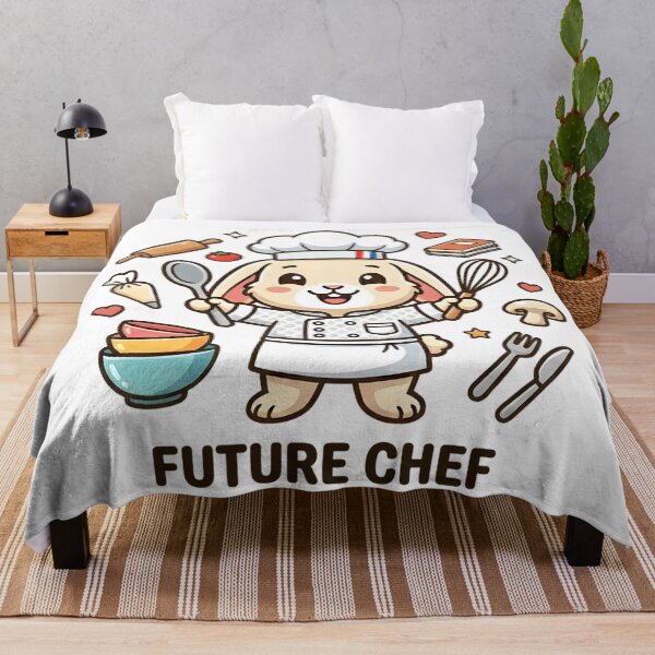 Item preview, Cute Bunny Future Chef Kids T-Shirt – Funny Rabbit Cooking Design designed and sold by DIRTYSKETCHH.