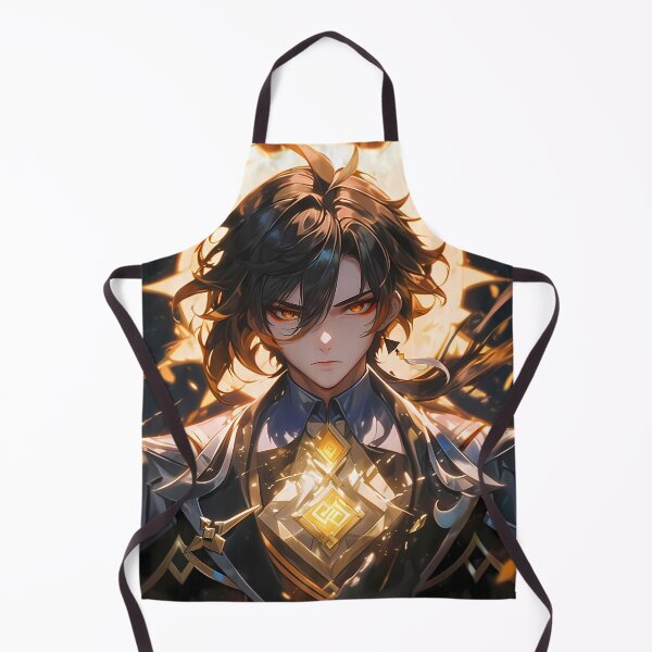 Item preview, Zhongli Genshin Impact Golden Regal Glowing Geometric Portrait designed and sold by 108Recordings.