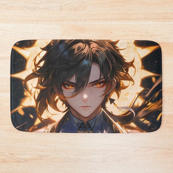 Item preview, Zhongli Genshin Impact Golden Regal Glowing Geometric Portrait designed and sold by 108Recordings.