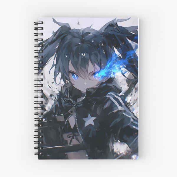 Item preview, Black Rock Shooter Electric Blue Flame Monochrome Cyber Twin Tails designed and sold by 108Recordings.