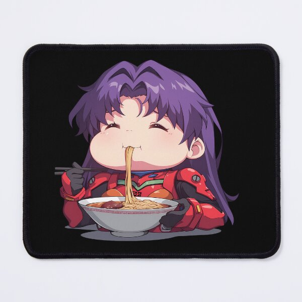 Item preview, Misato Katsuragi Neon Genesis Evangelion Kawaii Ramen Chibi funny designed and sold by mildaclairmo.