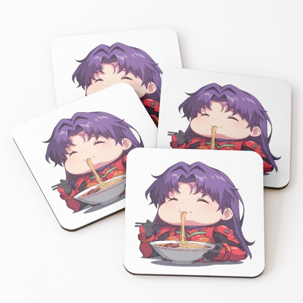 Item preview, Misato Katsuragi Neon Genesis Evangelion Kawaii Ramen Chibi funny designed and sold by mildaclairmo.