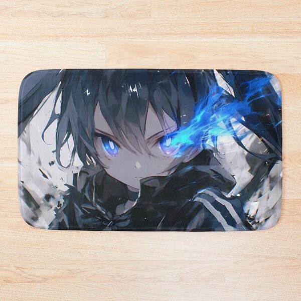 Item preview, Black Rock Shooter Electric Blue Flame Monochrome Cyber Twin Tails designed and sold by 108Recordings.