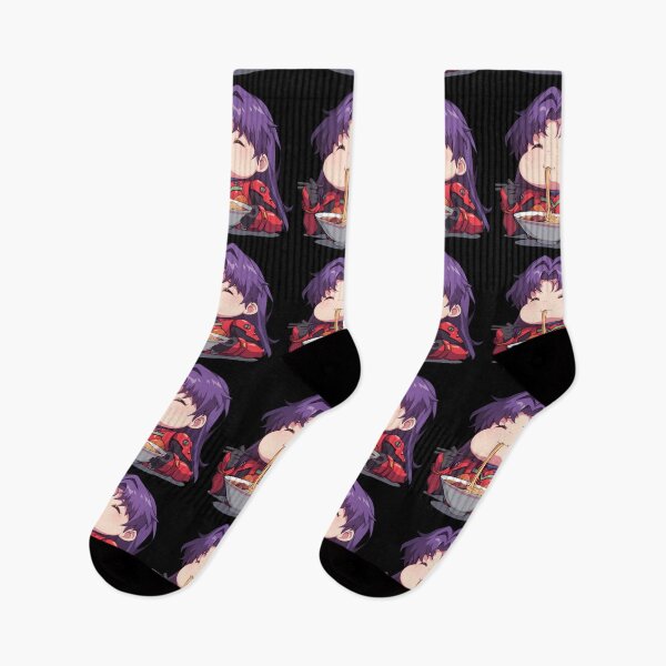 Item preview, Misato Katsuragi Neon Genesis Evangelion Kawaii Ramen Chibi funny designed and sold by mildaclairmo.