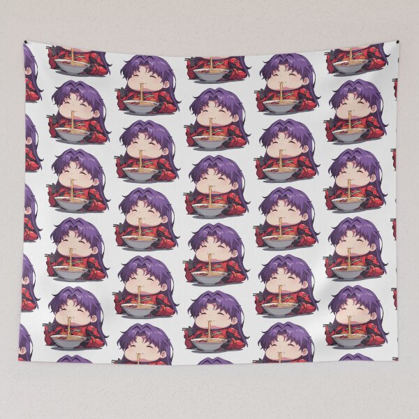 Item preview, Misato Katsuragi Neon Genesis Evangelion Kawaii Ramen Chibi funny designed and sold by mildaclairmo.