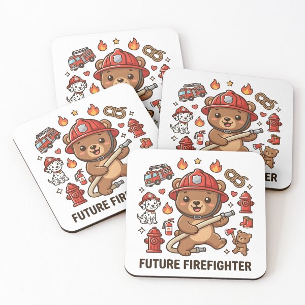 Item preview, Cute Bear Future Firefighter Kids T-Shirt – Brave Cartoon Bear designed and sold by DIRTYSKETCHH.