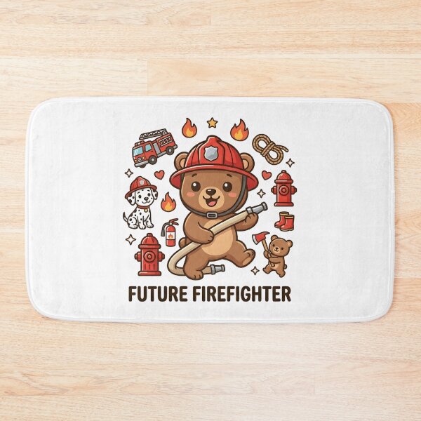 Item preview, Cute Bear Future Firefighter Kids T-Shirt – Brave Cartoon Bear designed and sold by DIRTYSKETCHH.