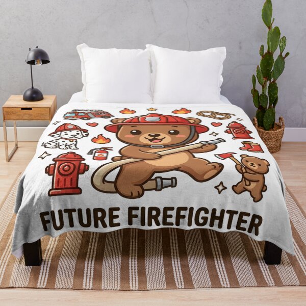 Item preview, Cute Bear Future Firefighter Kids T-Shirt – Brave Cartoon Bear designed and sold by DIRTYSKETCHH.