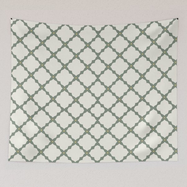 Item preview, Minimal Sage Lattice Pattern Light Neutral Style designed and sold by yara.lahdo.