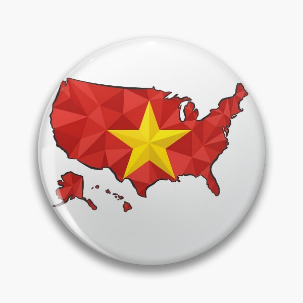 Item preview, USA Map Vietnam Flag Heritage Modern Art designed and sold by MeldMerch Map & Flag Co..