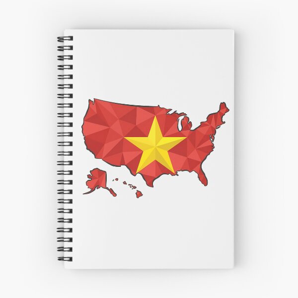 Item preview, USA Map Vietnam Flag Heritage Modern Art designed and sold by MeldMerch Map & Flag Co..