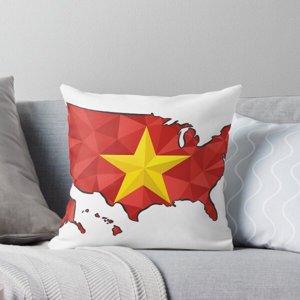 Item preview, USA Map Vietnam Flag Heritage Modern Art designed and sold by MeldMerch Map & Flag Co..