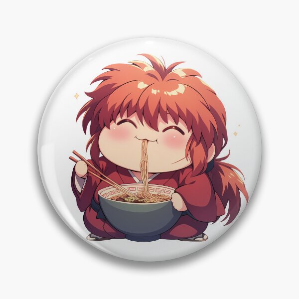 Item preview, Himura Kenshin Rurouni Kenshin Chibi Samurai Ramen Moment designed and sold by mildaclairmo.