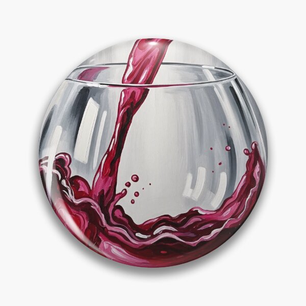 Item preview, Red Wine Pour Splash Glass Painting designed and sold by PixorStudio.