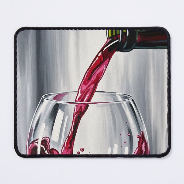 Item preview, Red Wine Pour Splash Glass Painting designed and sold by PixorStudio.
