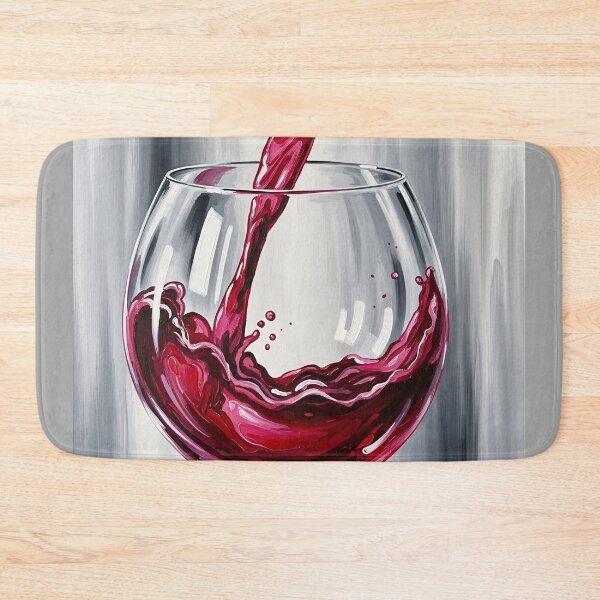Item preview, Red Wine Pour Splash Glass Painting designed and sold by PixorStudio.