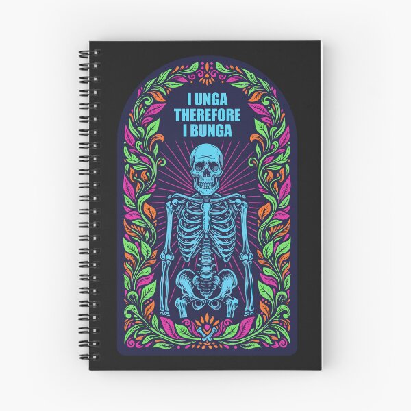 Item preview, "I Unga Therefore I Bunga" Funny Skeleton Meme Retro Art designed and sold by Cipher & Soul.