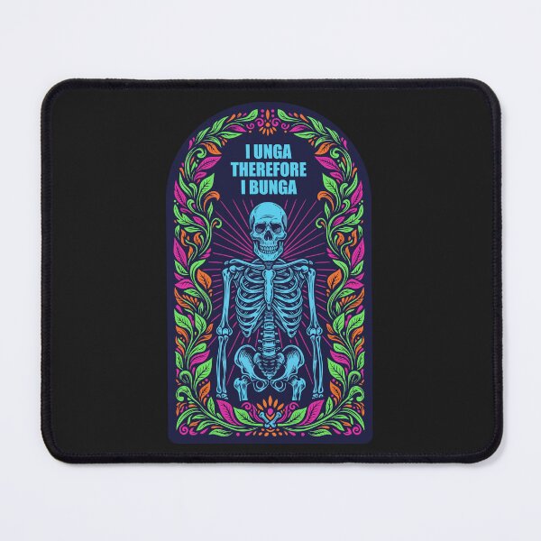 Item preview, "I Unga Therefore I Bunga" Funny Skeleton Meme Retro Art designed and sold by Cipher & Soul.
