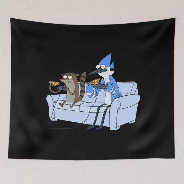 Item preview, Mordecai And Rigby Pizza And Video Games designed and sold by tegrammer.