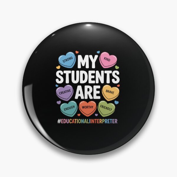 Item preview, Valentine Educational Interpreter Positive Hearts Teacher designed and sold by fferomananul.