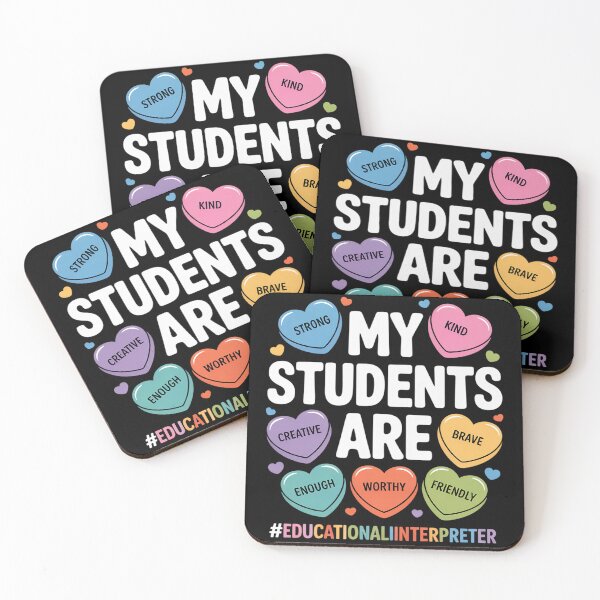 Item preview, Valentine Educational Interpreter Positive Hearts Teacher designed and sold by fferomananul.