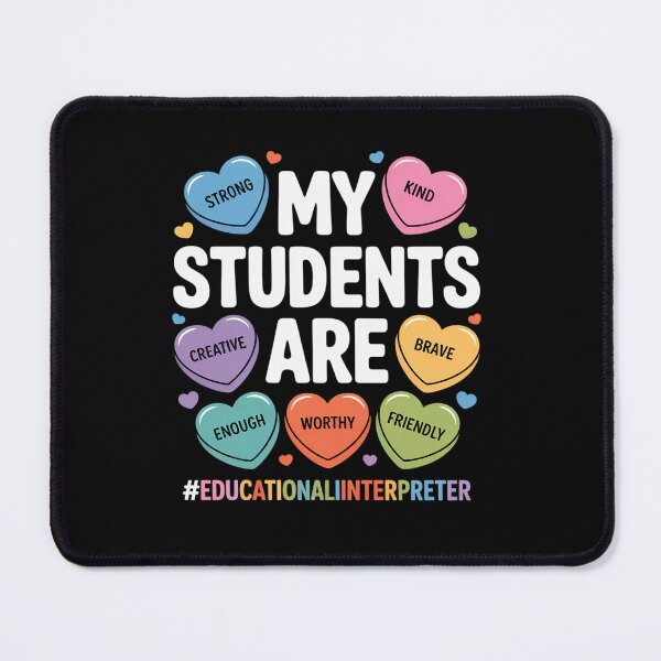 Item preview, Valentine Educational Interpreter Positive Hearts Teacher designed and sold by fferomananul.