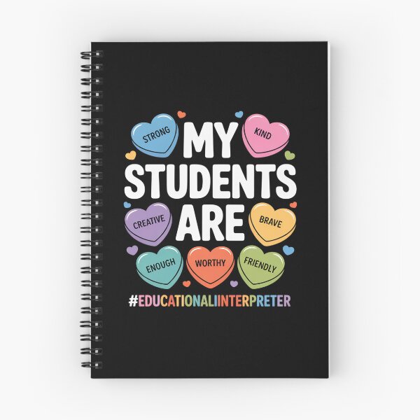 Item preview, Valentine Educational Interpreter Positive Hearts Teacher designed and sold by fferomananul.