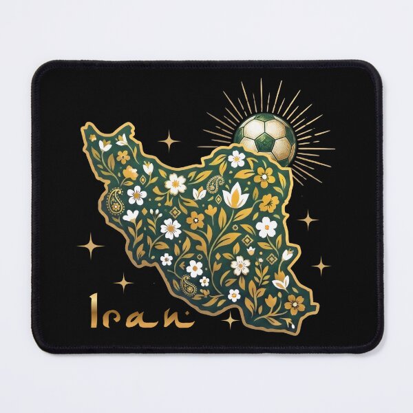 Item preview,  Iran Soccer Team Melli - Persian Floral Map Art - Game Supporter 2026 designed and sold by BeaverFriends.