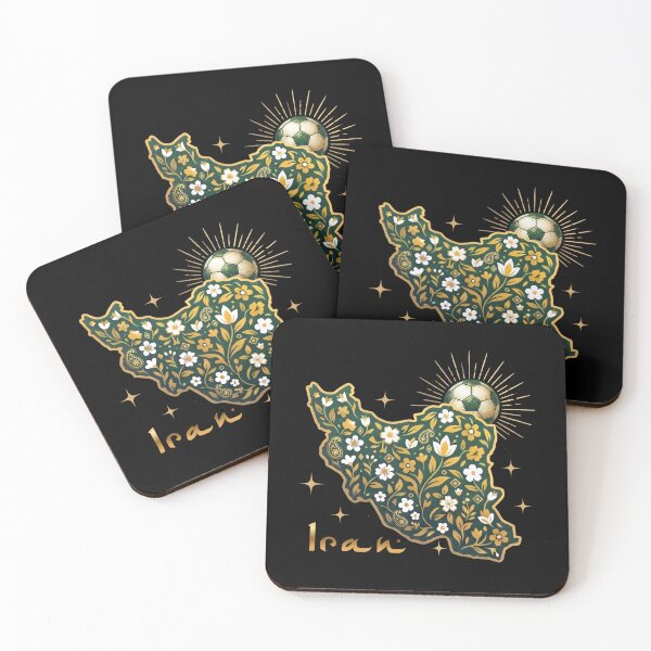 Item preview,  Iran Soccer Team Melli - Persian Floral Map Art - Game Supporter 2026 designed and sold by BeaverFriends.