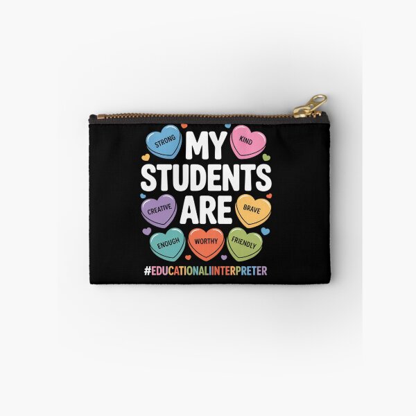 Item preview, Valentine Educational Interpreter Positive Hearts Teacher designed and sold by fferomananul.