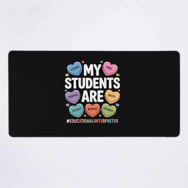 Item preview, Valentine Educational Interpreter Positive Hearts Teacher designed and sold by fferomananul.