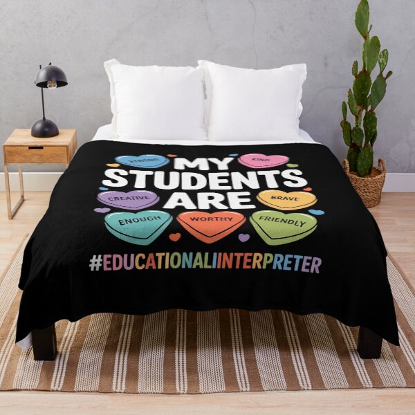 Item preview, Valentine Educational Interpreter Positive Hearts Teacher designed and sold by fferomananul.