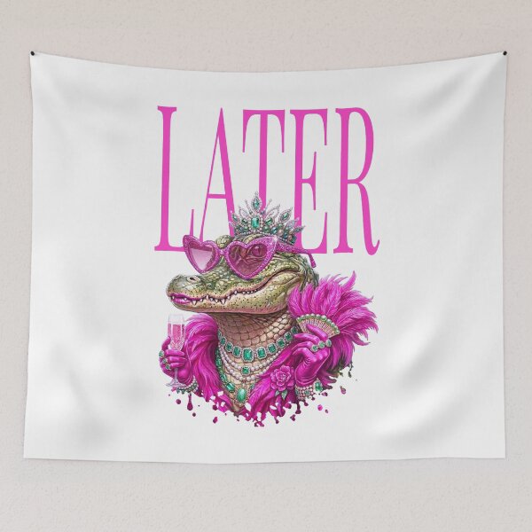 Item preview, Cute Later Gator, Preppy Summer Alligator, Pink Coastal Trendy Girl  designed and sold by HyphThonia.