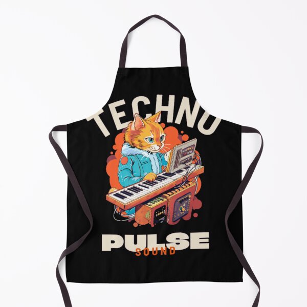 Item preview, Techno Pulse Sound - Cute DJ Cat Keyboardist Design designed and sold by GenZFashion000.