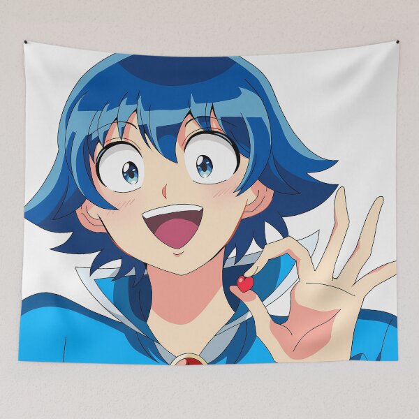 Item preview, Iruma Suzuki Iruma Kun Heart Gesture Bright Blue Smile designed and sold by SuperTeamCanada.