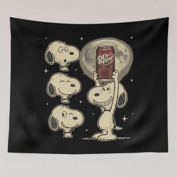 Item preview, Funny Snoopy Drinking Dr Pepper, Snoopy Dr Pepper Moon Dog Lover, Vintage Retro Style 90s designed and sold by HyphThonia.
