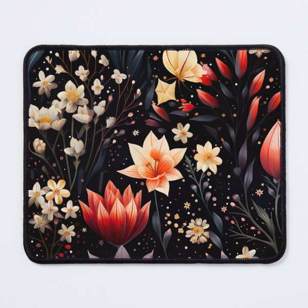 Item preview, Floral Tulip Dark Seamless Pattern designed and sold by Leylita Design.